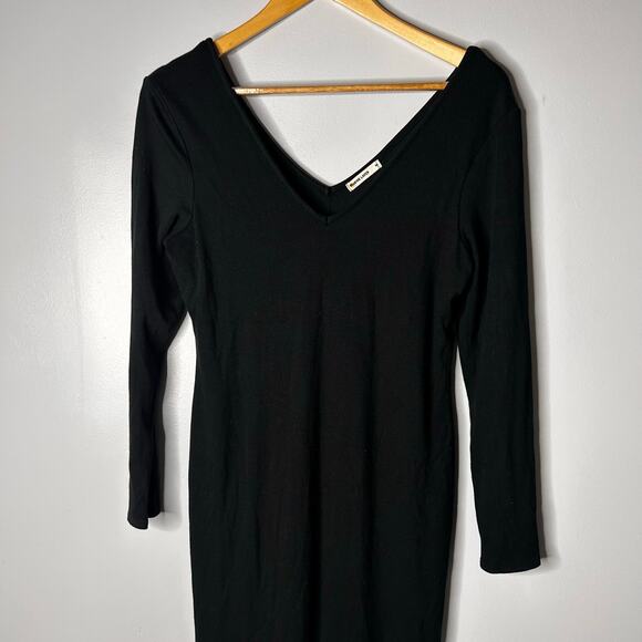 Marine Layer Elegant Black Long Sleeve Midi Dress - Picture 11 of 11